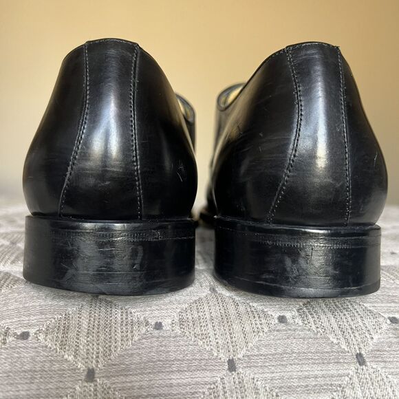 Mezlan Linosa Black Leather Oxford Men’s  12 M Made in Spain Bicycle Toe Dress - Picture 10 of 16